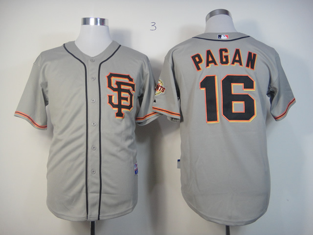 Men San Francisco Giants #16 Pagan Grey MLB Jerseys